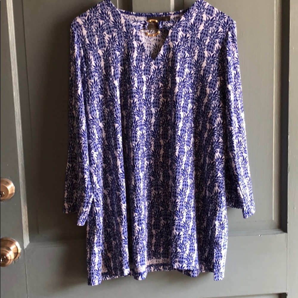 NWT Chico’s 3/4 Sleeve Pineapple Passion Blouse🍍